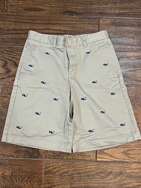 Vineyard Vines Embroidered Whale Khaki Boys Shorts